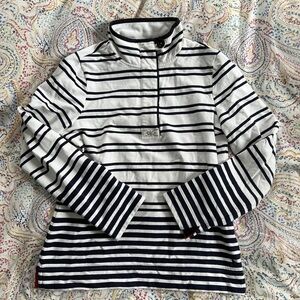 Joules Saunton funnel neck quarter zip striped pullover